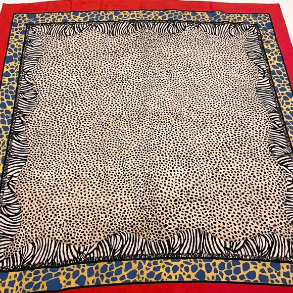 Vintage Semeley Scarf 45 x 45 Inch Made in Turkey - Picture 14 of 16